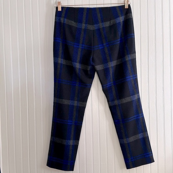 Amy Matto New York Plaid Side Zip Straight Leg Pants - Picture 2 of 6